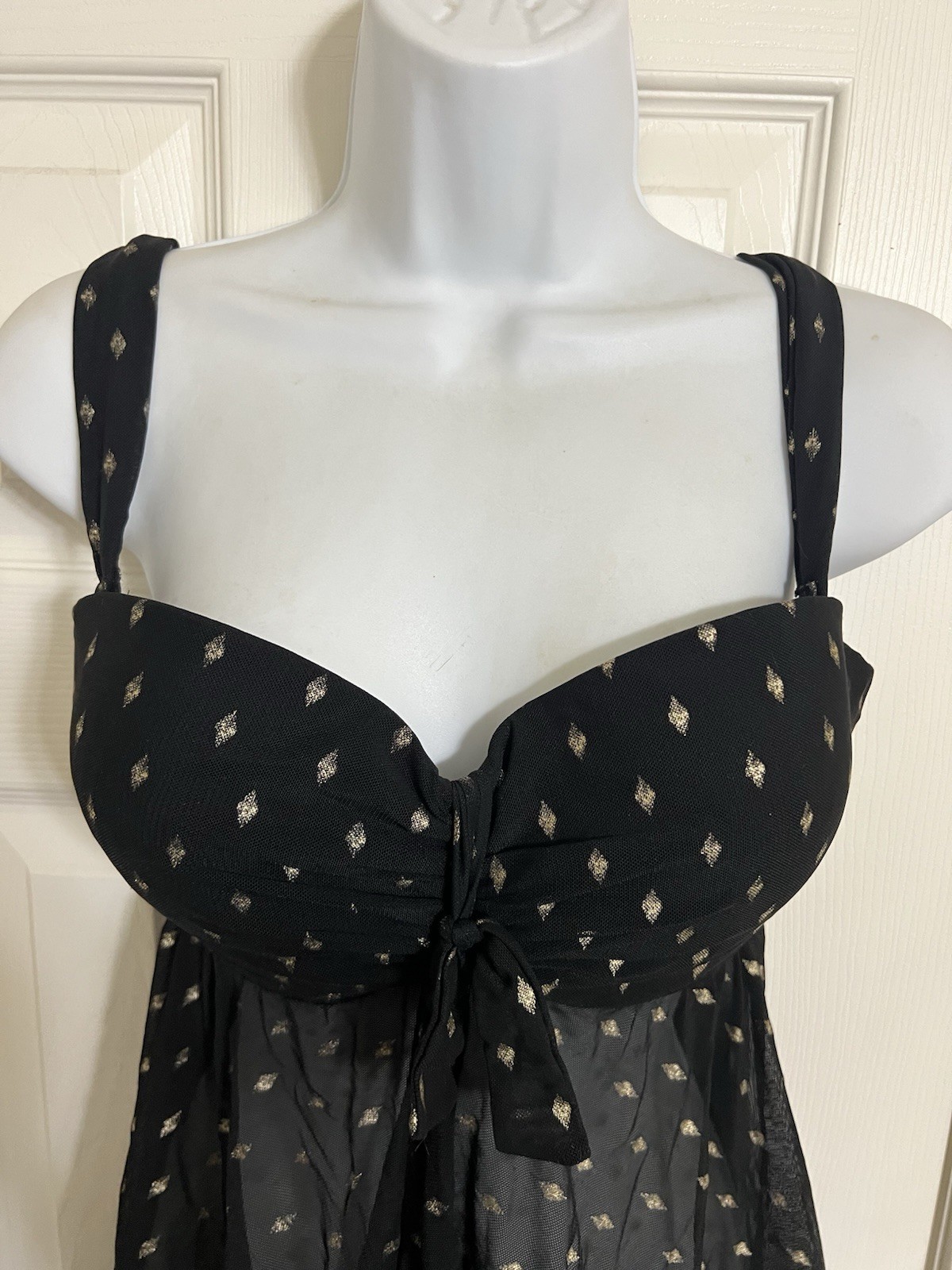 COCO REEF BRA SIZED 34D UNDERWIRED SLIDE LOCK STRAP TANKINI BANDEAU SWIM TOP