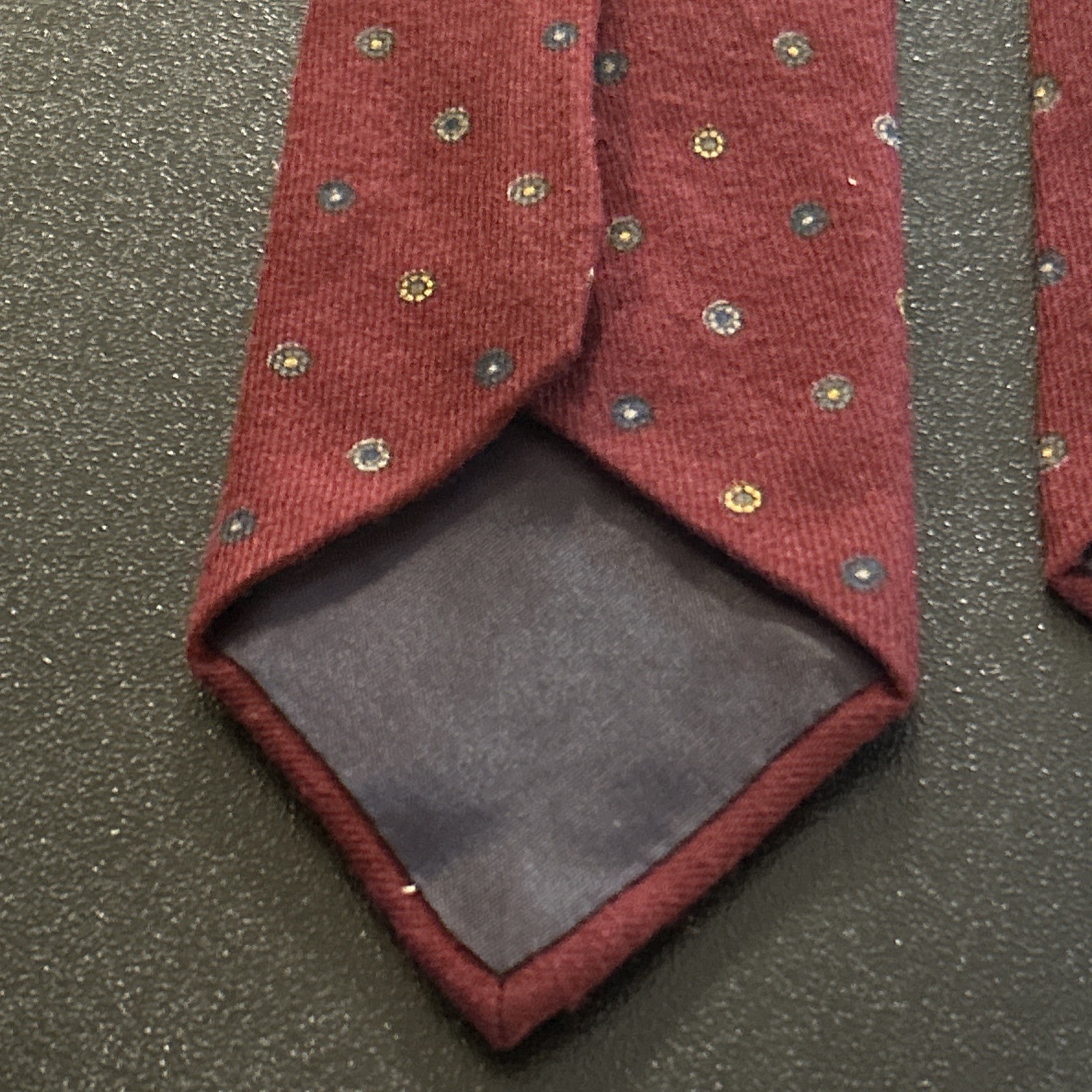 Vintage Cambridge Collection Wool Tie Foulard USA Necktie 53 X 3.25