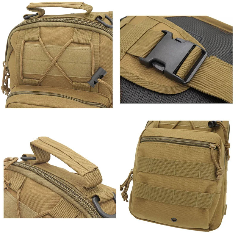 Mens Backpack Tactical Sling Shoulder Bag Molle Travel Chest Pack Outdoor Hiking