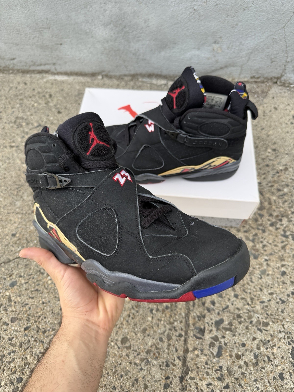 Jordan 8 Black and Red Jordan 8 Playoff 2007. Comes with Original Kobe Card. OG