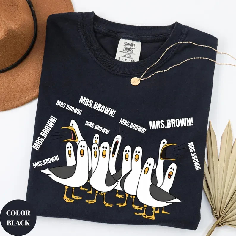 Custom Name Teacher Shirt Personalized Funny Seagull Back To School Graphic Tee