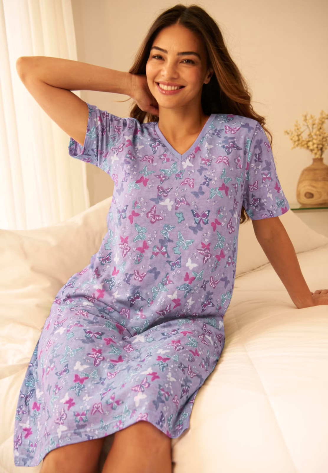 Dreams & Co. Plus Size Print Sleepshirt