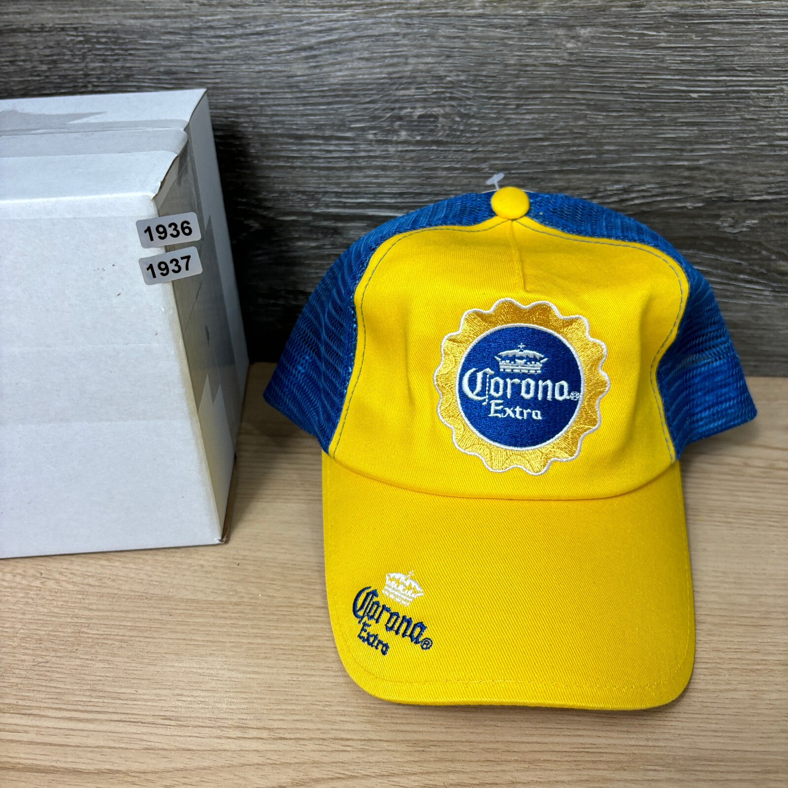 Corona Hat Cap Snapback Yellow Blue Beer Trucker One Size Adjustable NWT