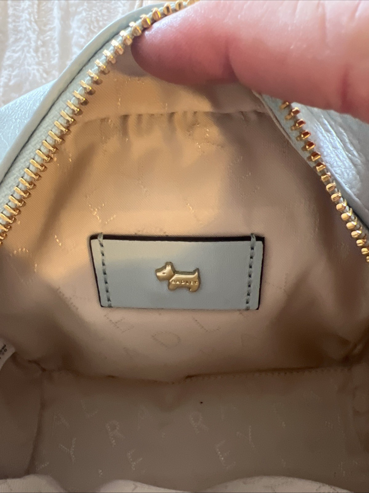 RADLEY LONDON Arden Crescent Floral Leather Mini Zip Around Crossbody NWOT