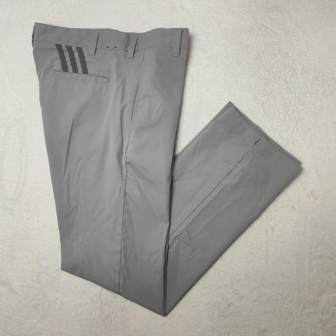 Adidas Golf Pants Mens 32×32 Gray Performance Stretch Chino 3-Stripes B82001