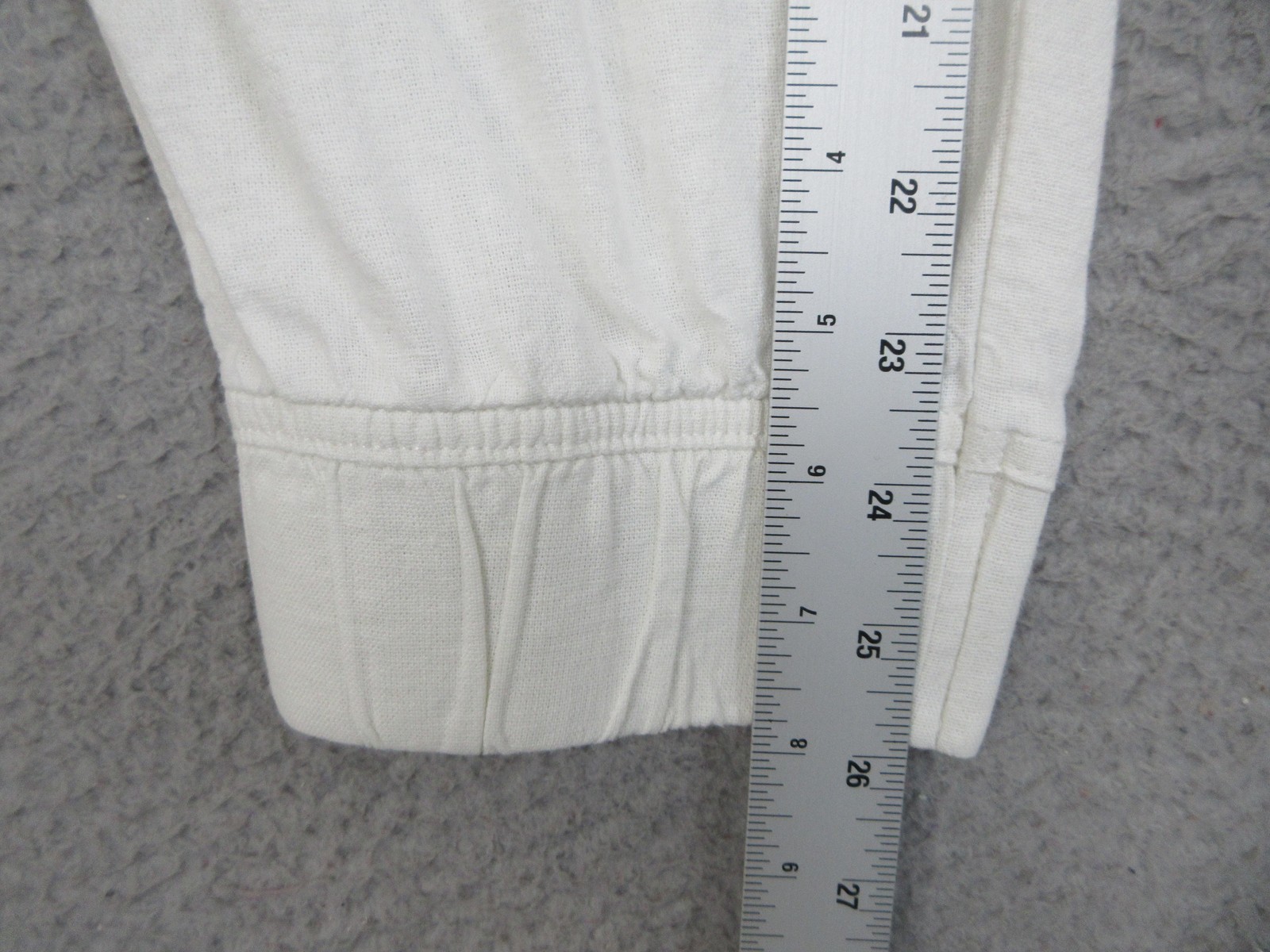 Womens L White Linen Blend Cargo Jogger Pants Drawstring Coastal Beach Utility