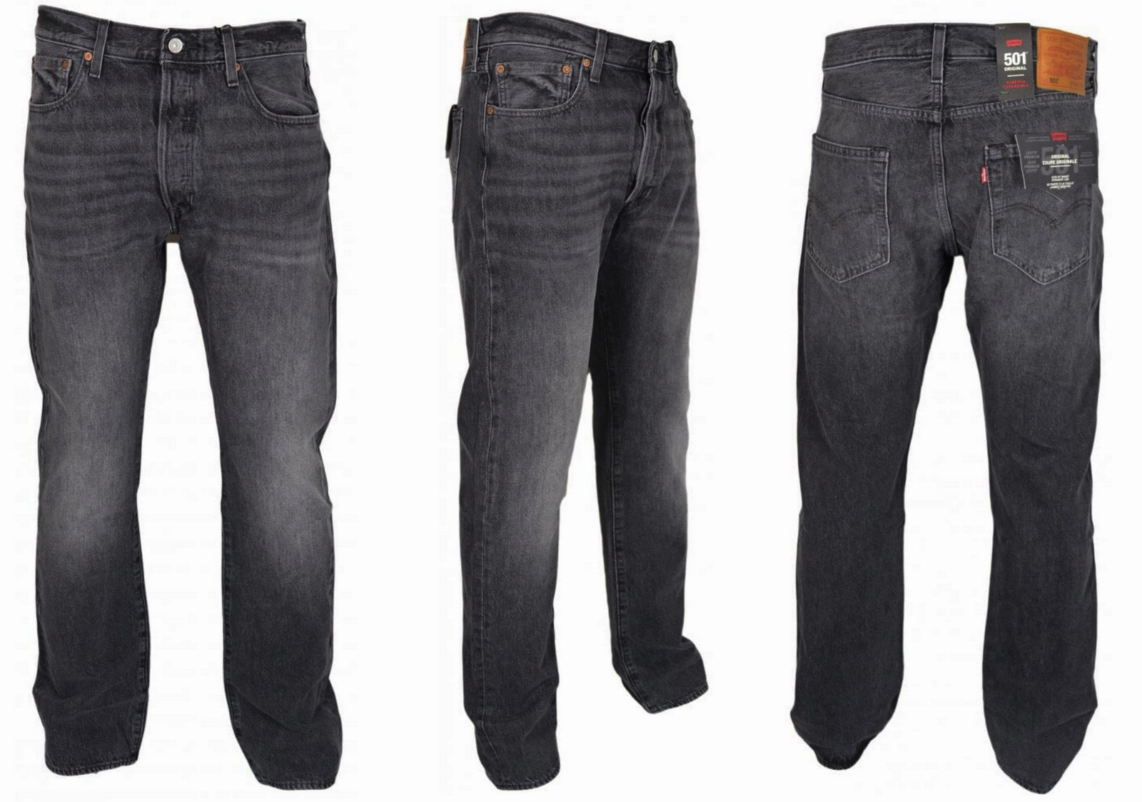 Levis 501 Original Fit Warp Stretch Mens Jeans Sizes: W36,W40,W42 #5012649