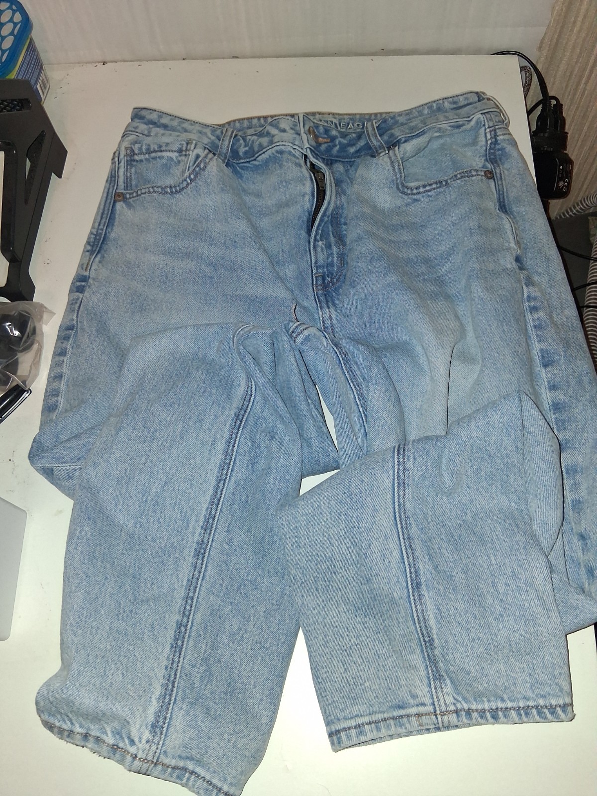 american eagle womens jeans size 12 strigid Blue Pre-owned