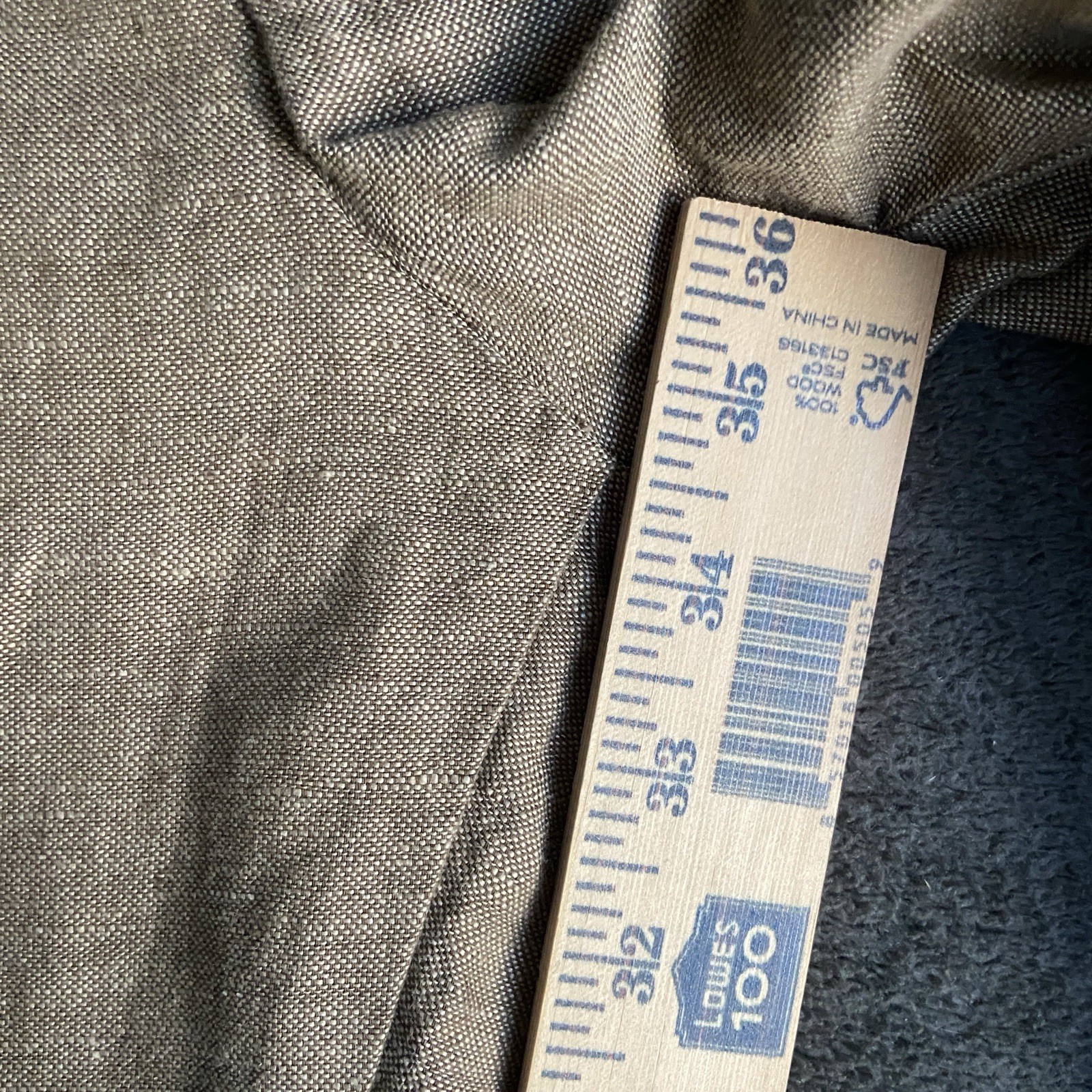 GAP | Men’s Slim Brown Chino Pants Straight Leg Linen Blend Trouser | Size W29