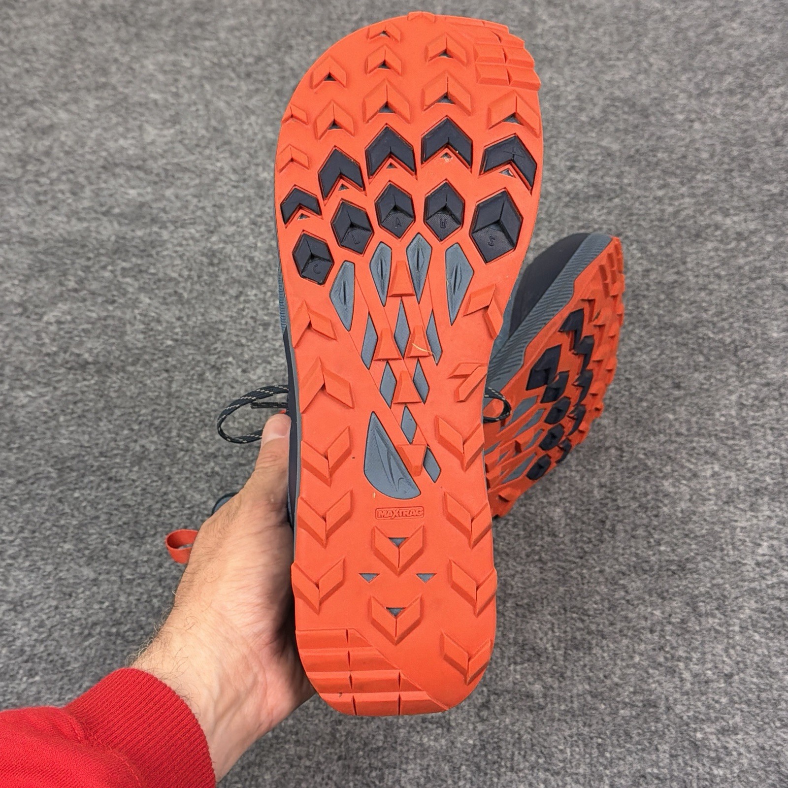 Altra Lone Peak Trail Running Shoes Mens 11.5 Blue Orange Zero Drop Hiking