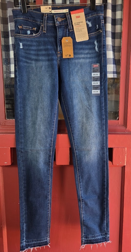 Levi’s Women’s Blue 311 Medium Wash Mid Rise Shaping Skinny Jeans Size 25 NWT