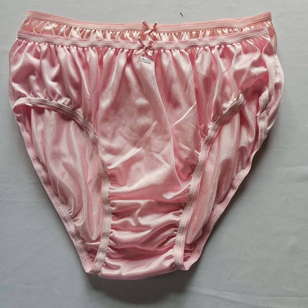 6pc Plus Underwear Mid-Waist Panties Women Mens Briefs Nylon Silky Soft 2XL/Mix