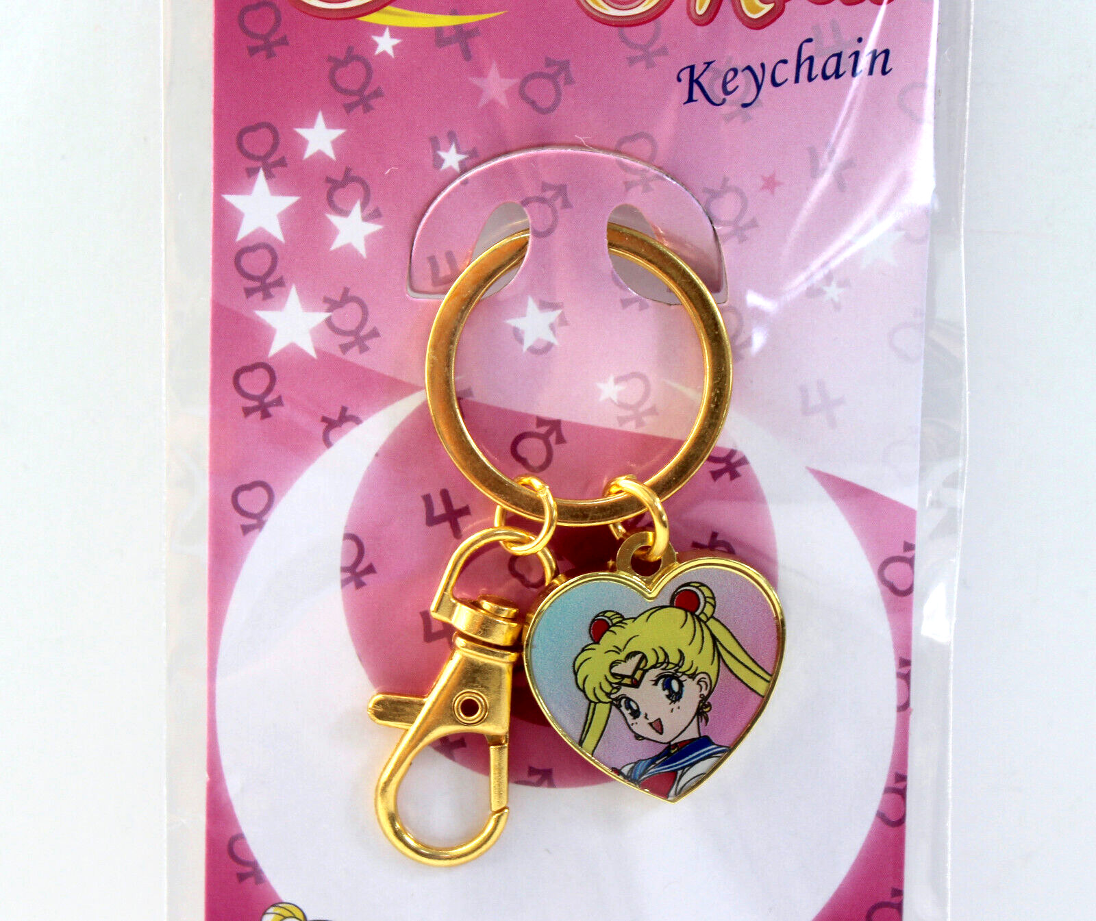 Sailor Moon Heart Charm Keychain Keyring
