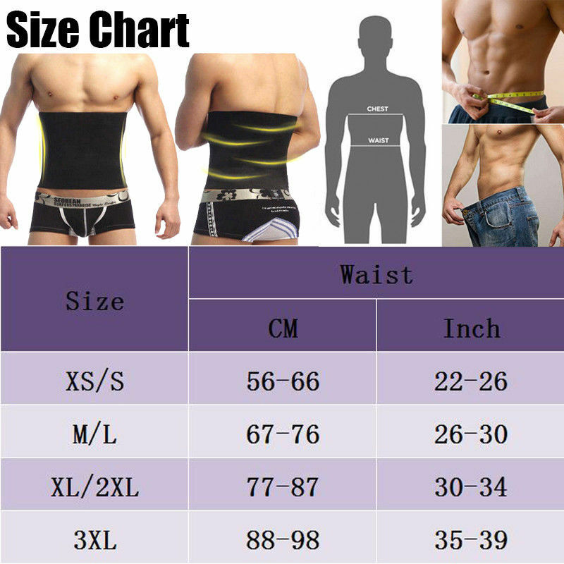Men Seamless Thermo Tummy Control Belt Body Shaper Girdle Slimming Waist Trainer