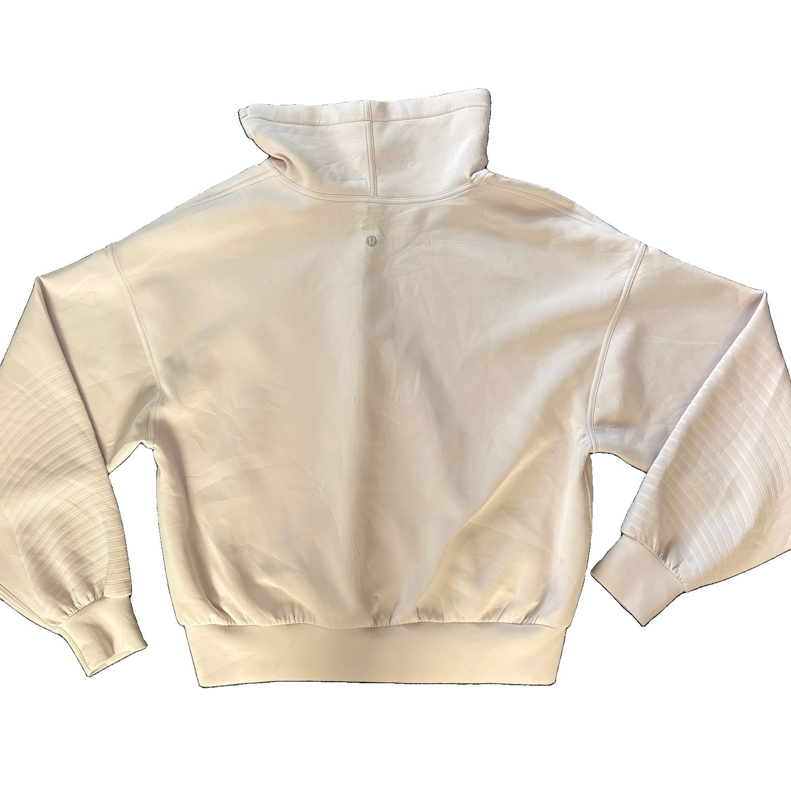 Lululemon Full Flourish Pullover Sweatshirt Womens 12 bone Balloon Sleeve