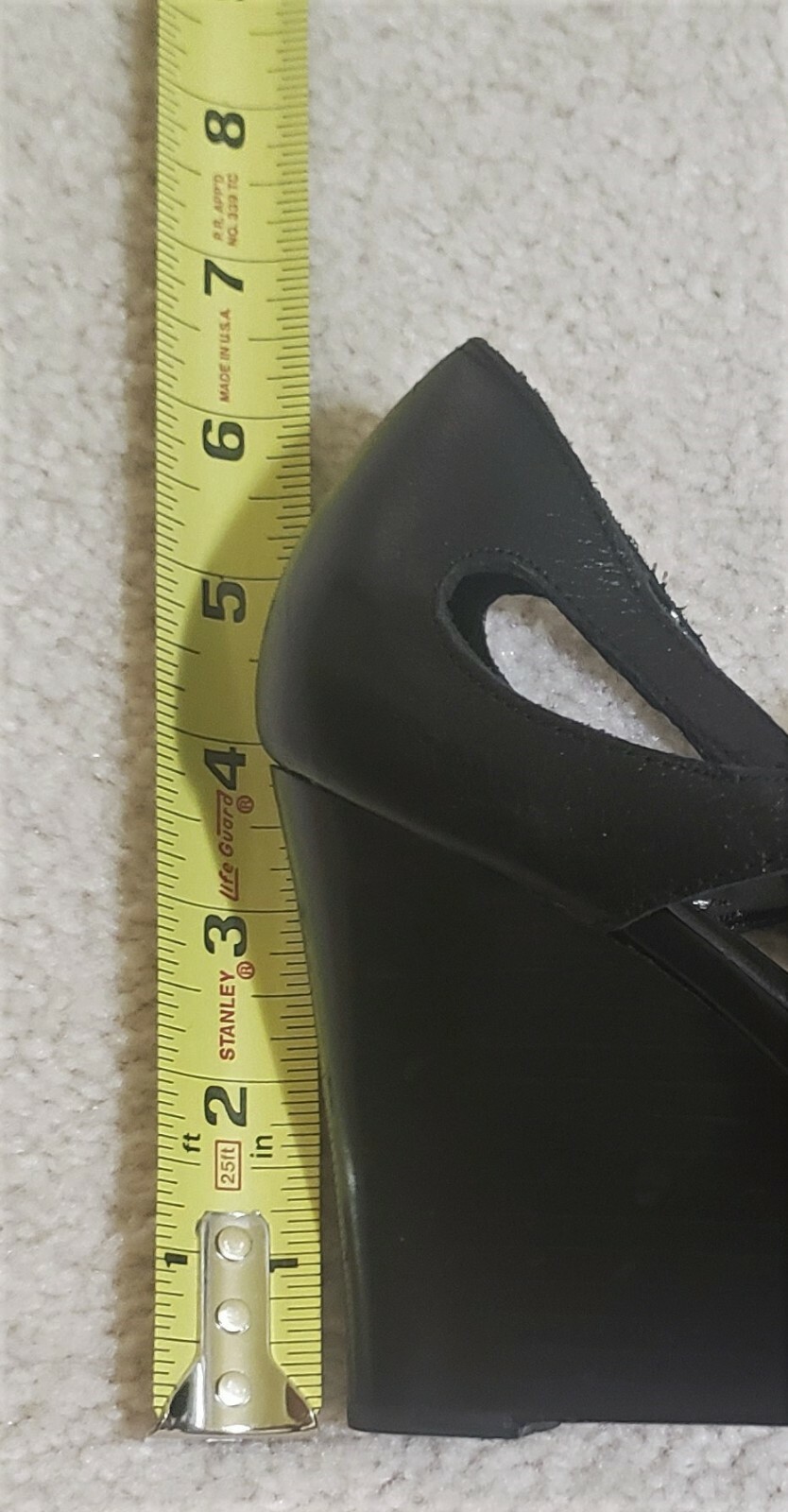 Jessica Bennett JNEO Peep Toe Wedge Lace Up Shoes Cut Out Black Size 8.5
