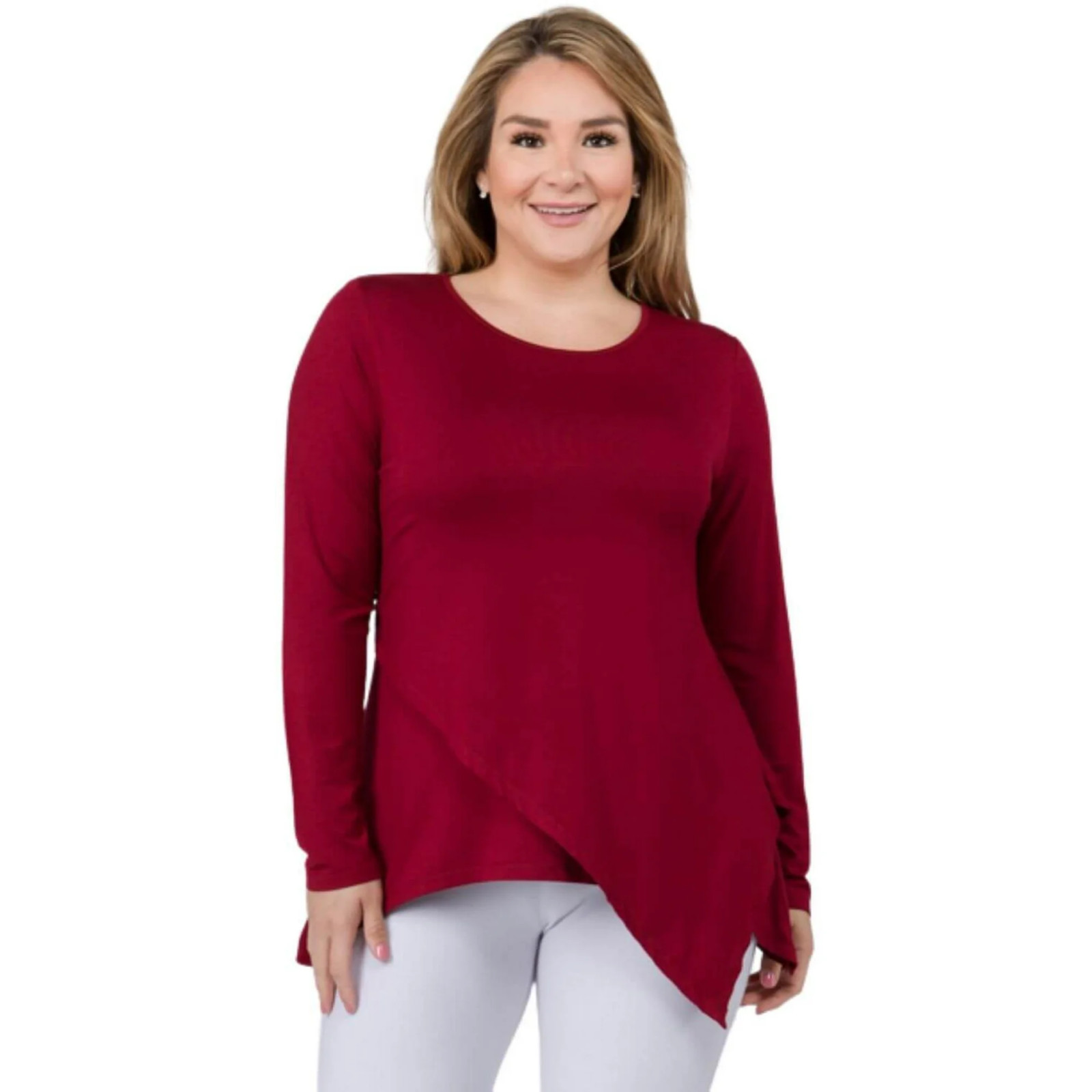 Elevate Your Style: NWT Violet Red 3XL Asymmetrical Tunic (Minor Hem Flaw)