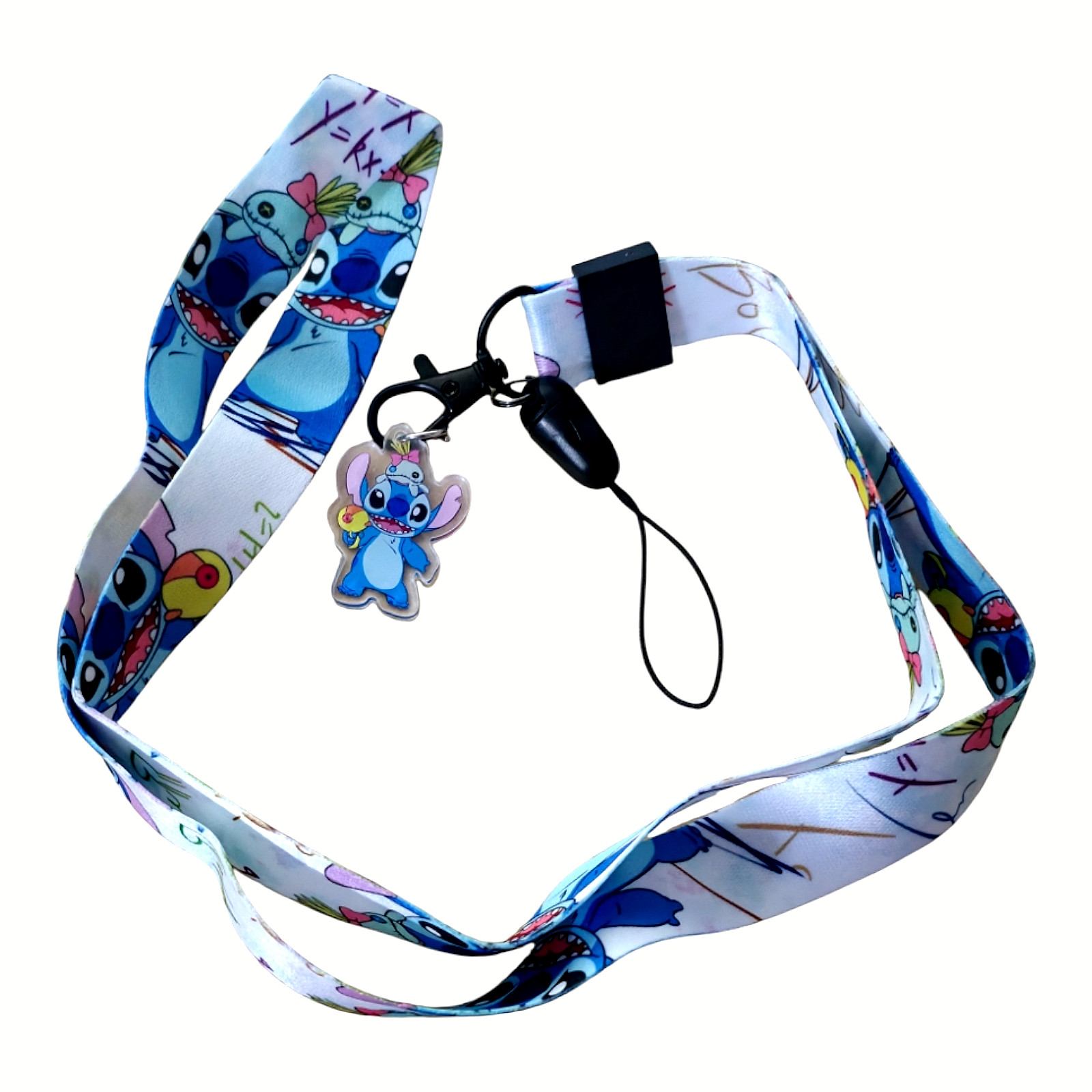 Disney Lilo & Stitch Cartoon Character Light Colors Lanyard ID Badge Holder NEW