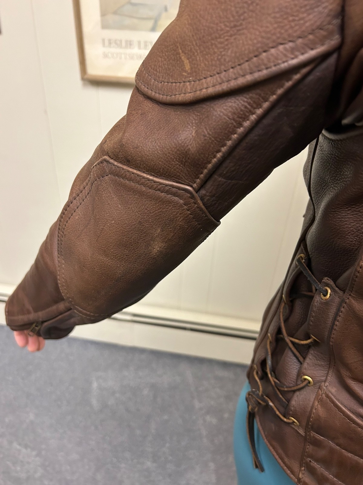 ladies Kerr leather heavyweight motorcycle jacket