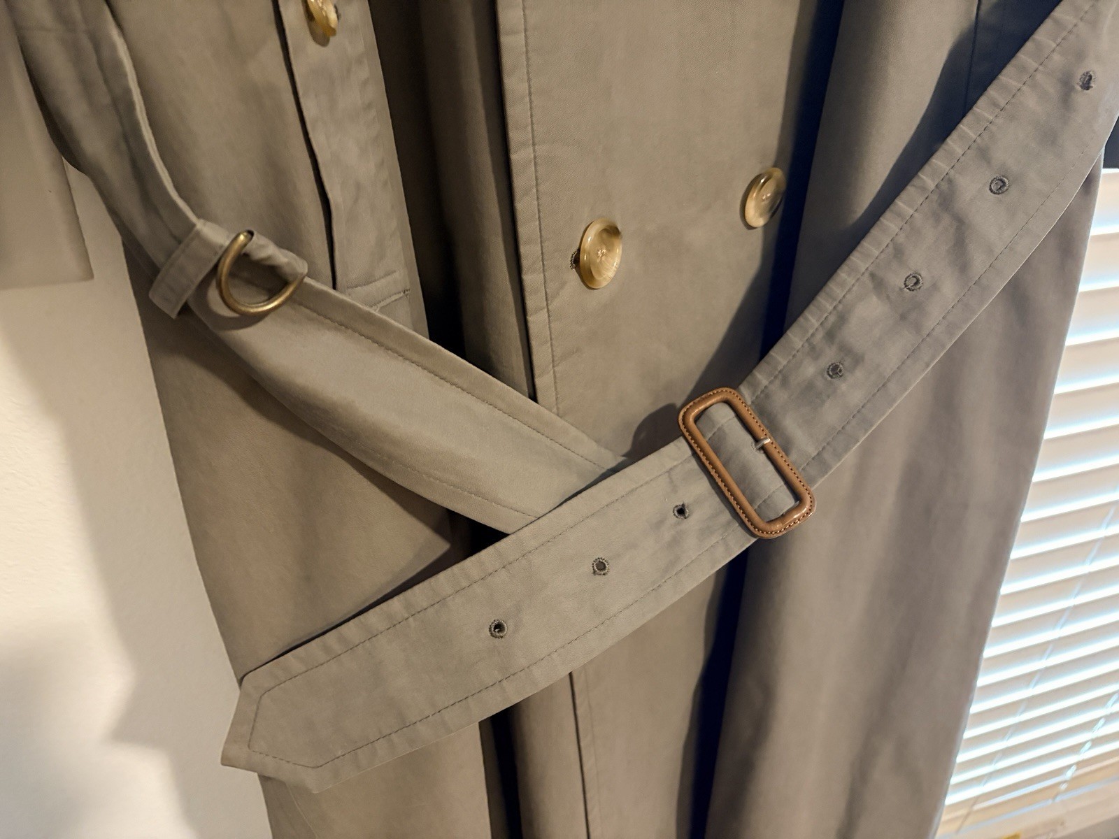 BURBERRY Kensington Heritage Trench Coat w/Wool Liner Men’s Size 46L Vintage