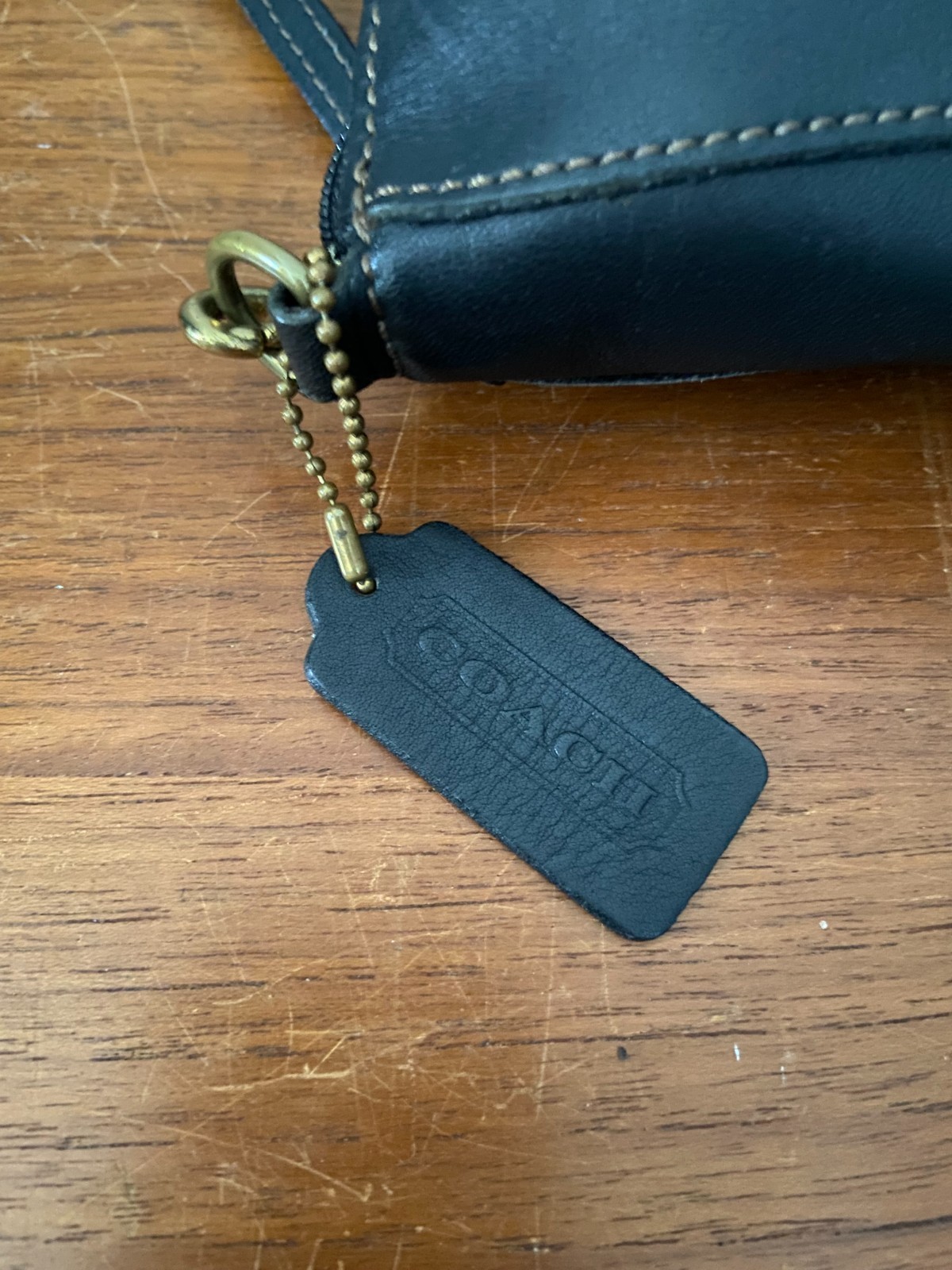 Vintage COACH 9311 Bleecker Demi Black Leather Rare Shoulder Bag Baguette USA