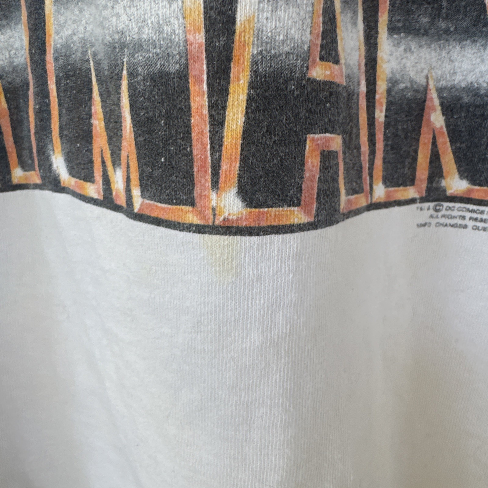 Vintage 80`s BATMAN Movie T Shirt 1989 Fruit Of The Loom Tag Size XL Made in USA