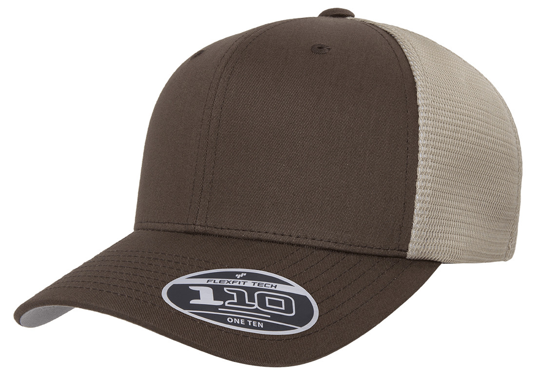 Flexfit Trucker Hat 110 6 Panel Adjustable OSFM Mesh Cap 2-Tone Flex Fit 110M/MT