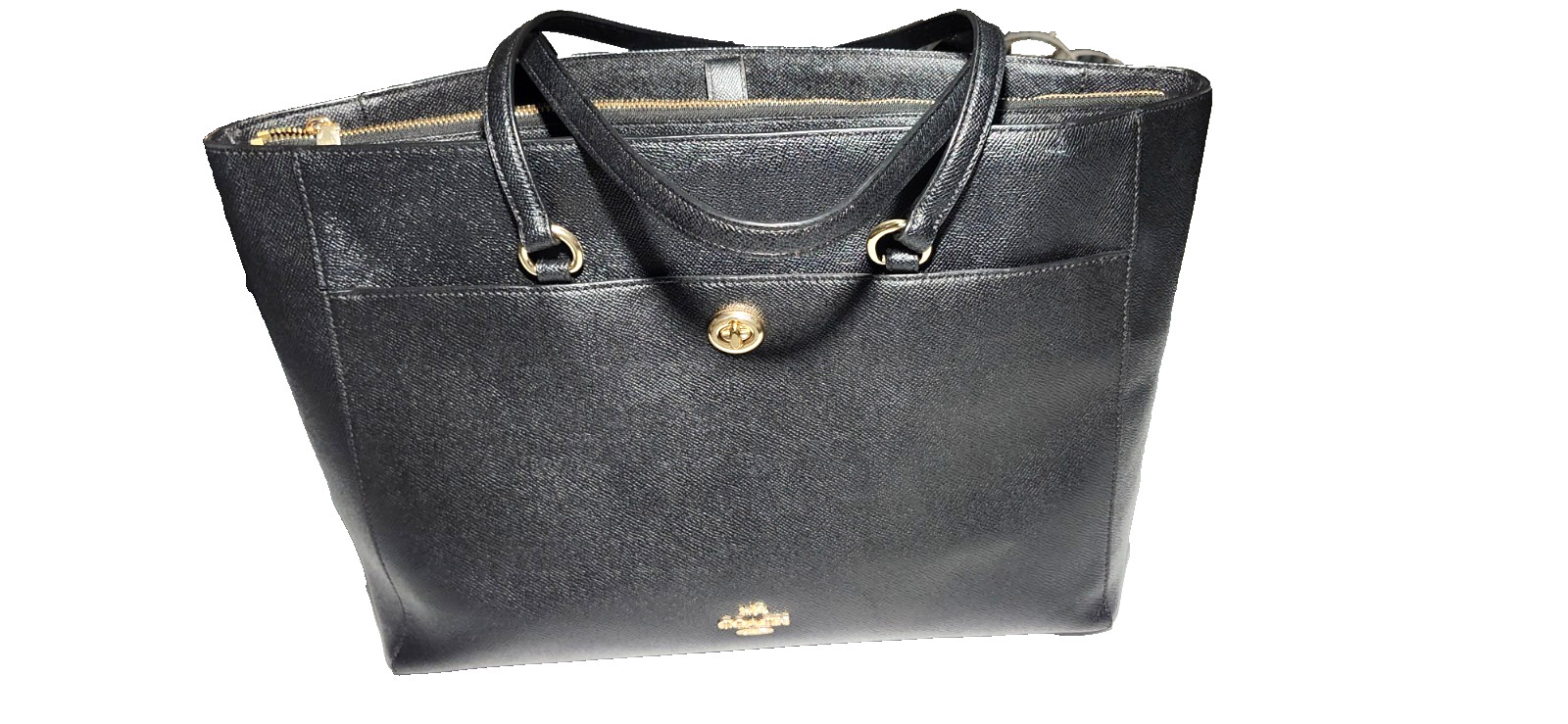 Coach Gallery Tote in Black Crossgrain Leather – Excellent Condition