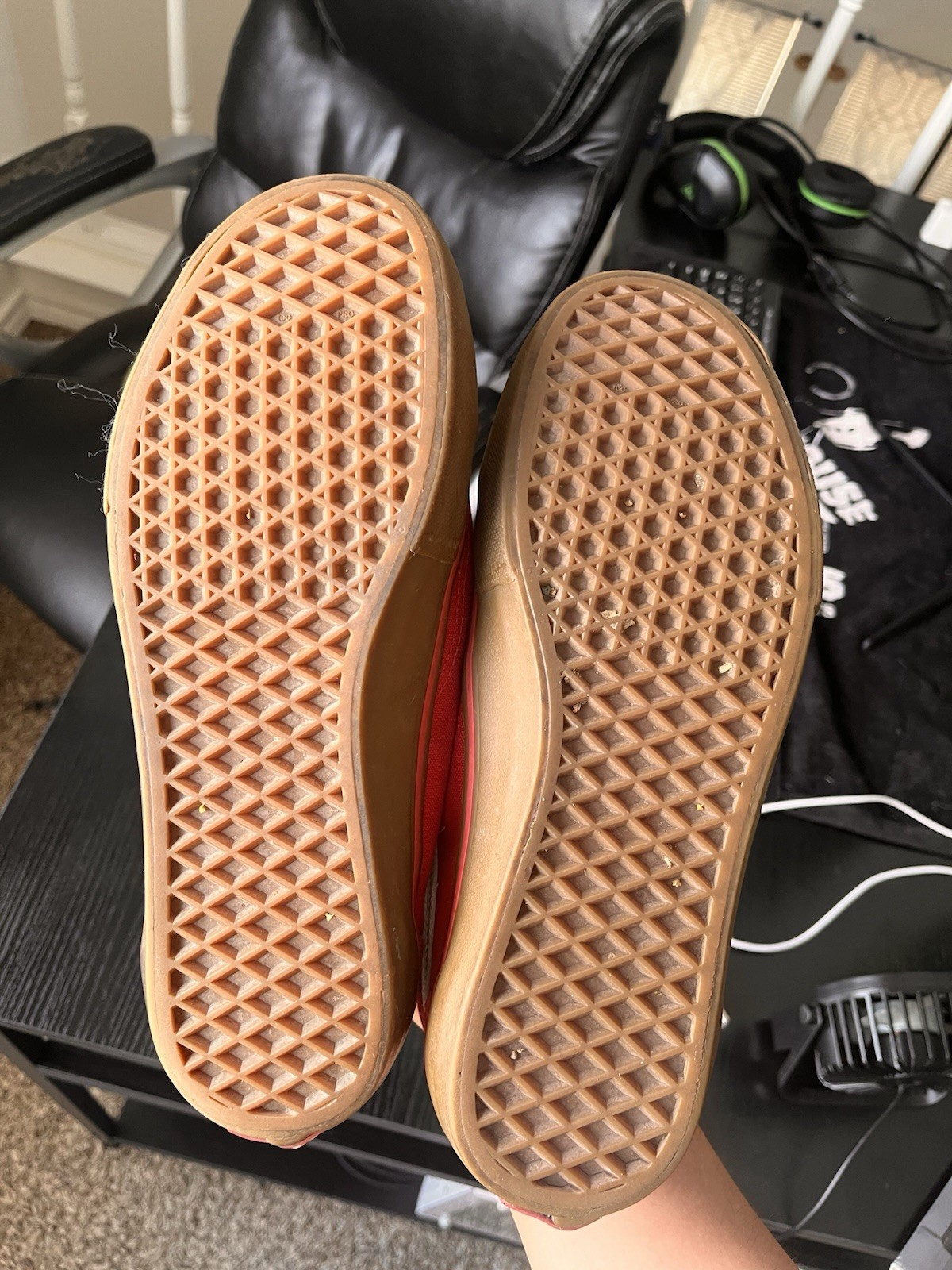 Vans Old Skool Pro Suede Red Gum Sole Size 10