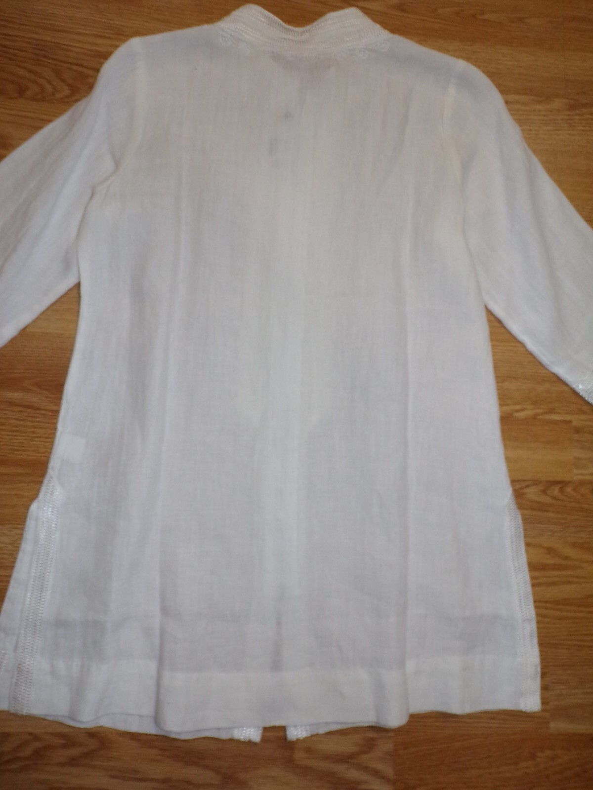 SOFT SURROUNDINGS NWT White Desert Tunic Zip Front W/Colorful Buttons – Size PXS