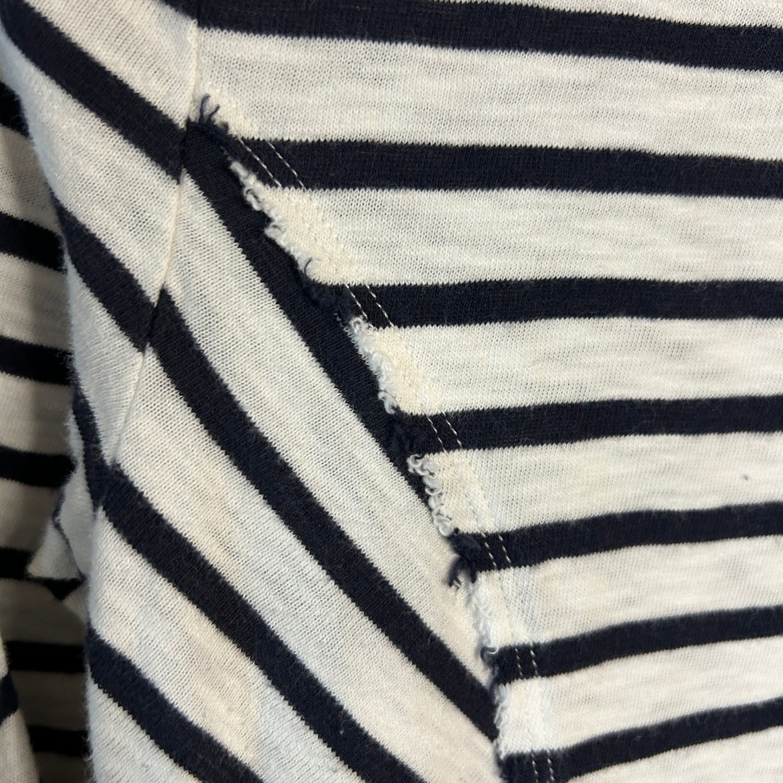 Anthropologie Postmark Blue & White Striped and Polka Dot Long Sleeve Size Small