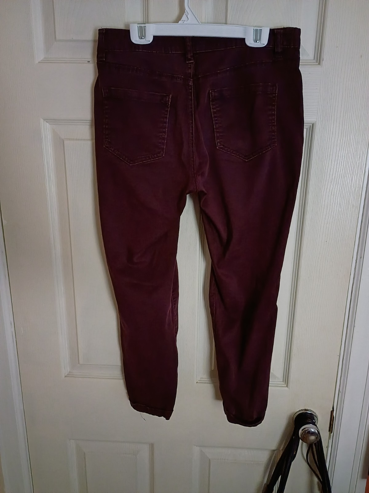 Buffalo David Bitton Stretch Dark Wash Mid Rise Slim Skinny Jeans Burgundy 4/27