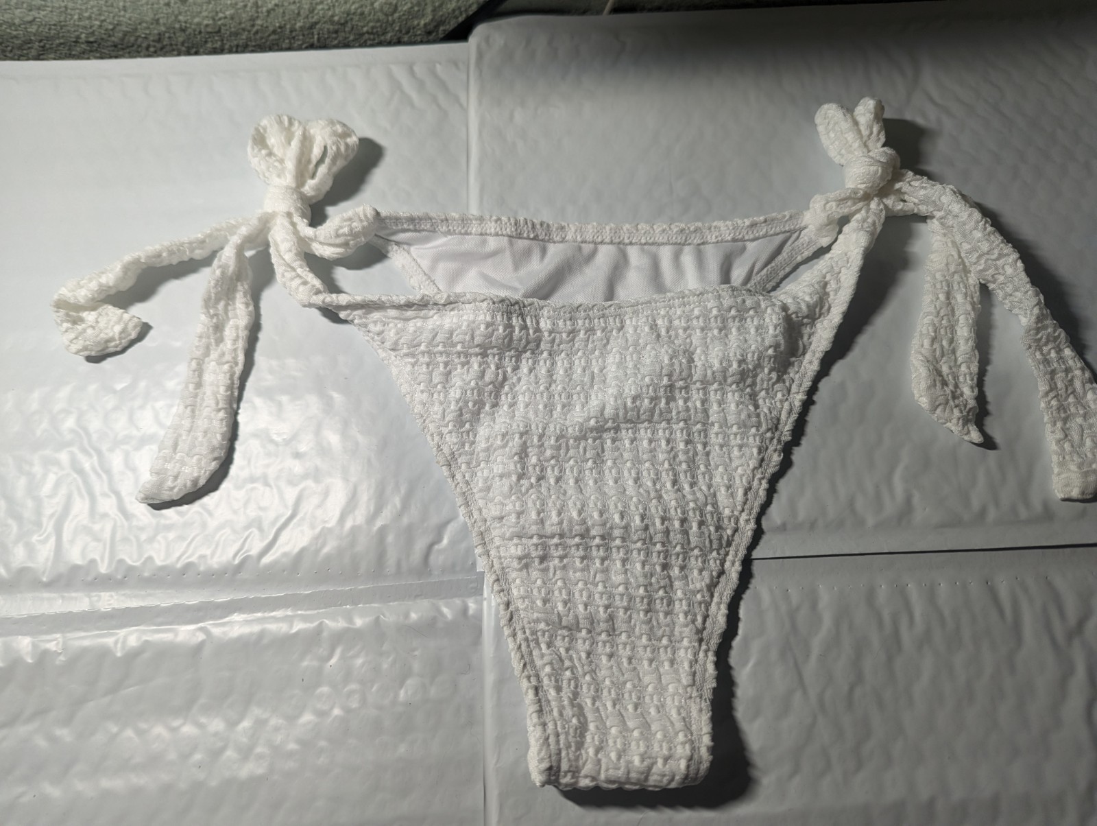 Shein 1 Piece Swimsuit Brand New Size Small White with Gold Chains