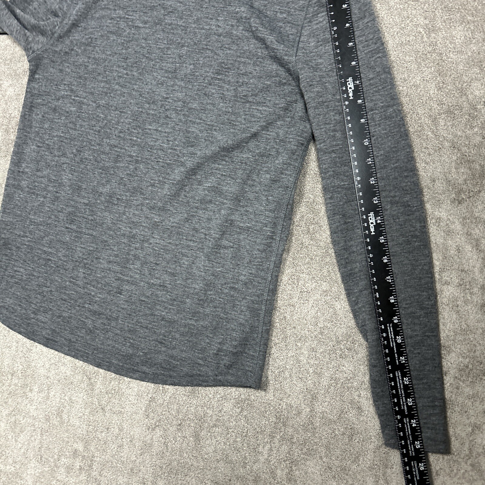 Omni Wool Mens Shirt Mens M Gray Base Layer Long Sleeve Running Lightweight