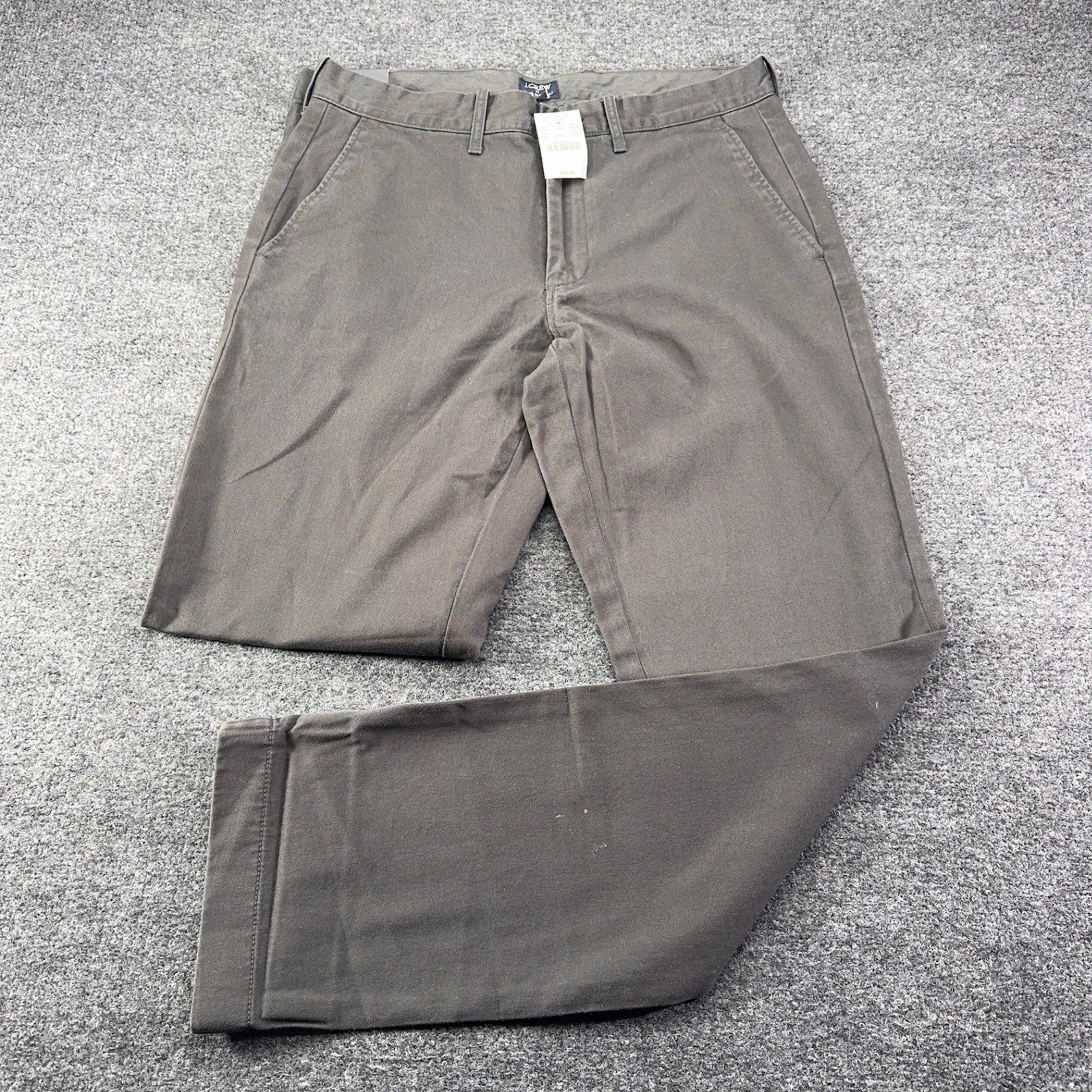 J.Crew Factory The Sutton Mens 31×32 Chino Pants Gray Straight Fit NWT*