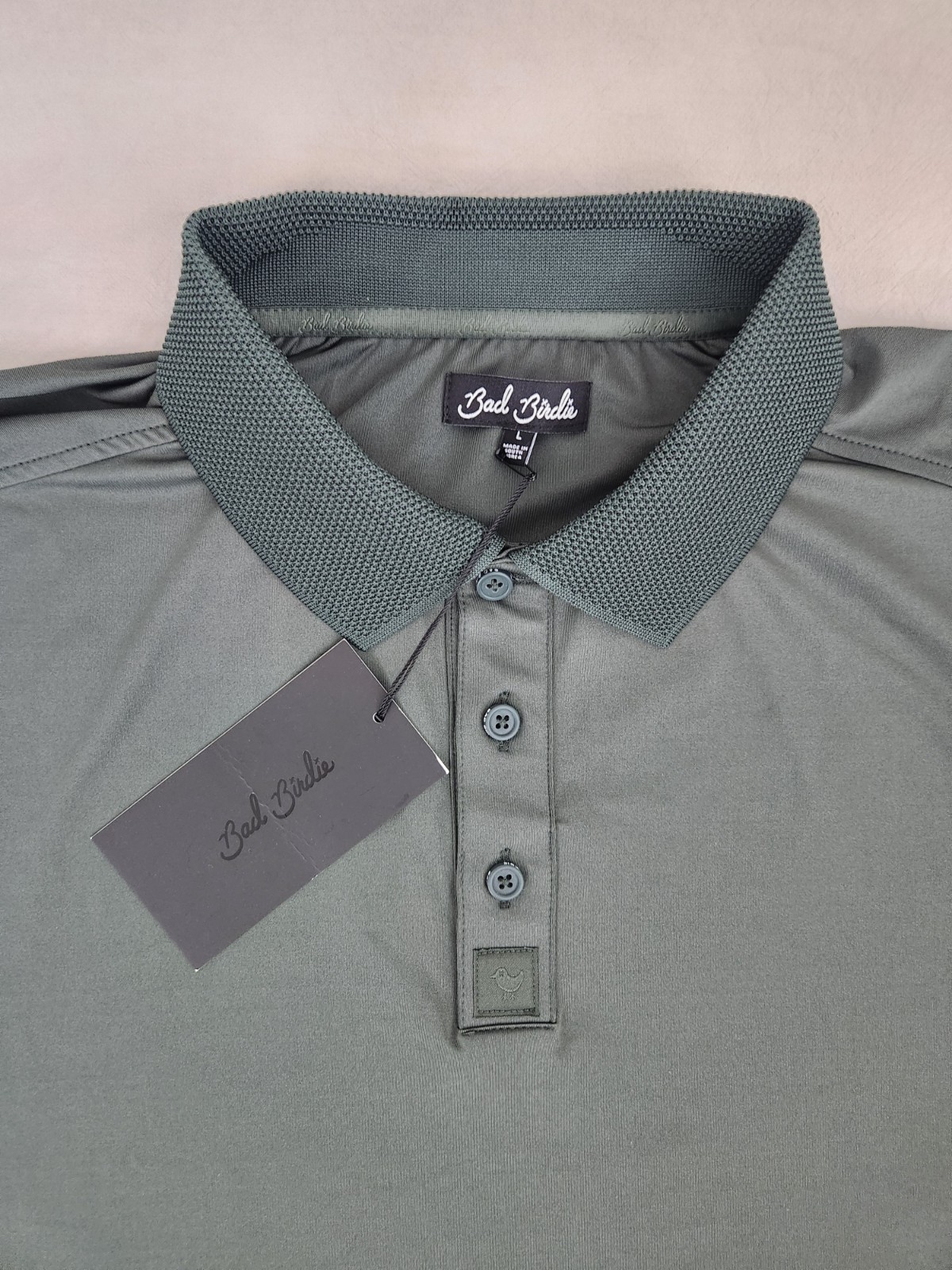 Bad Birdie Ridge Deep Forest Polo Shirt Men’s Size Large New