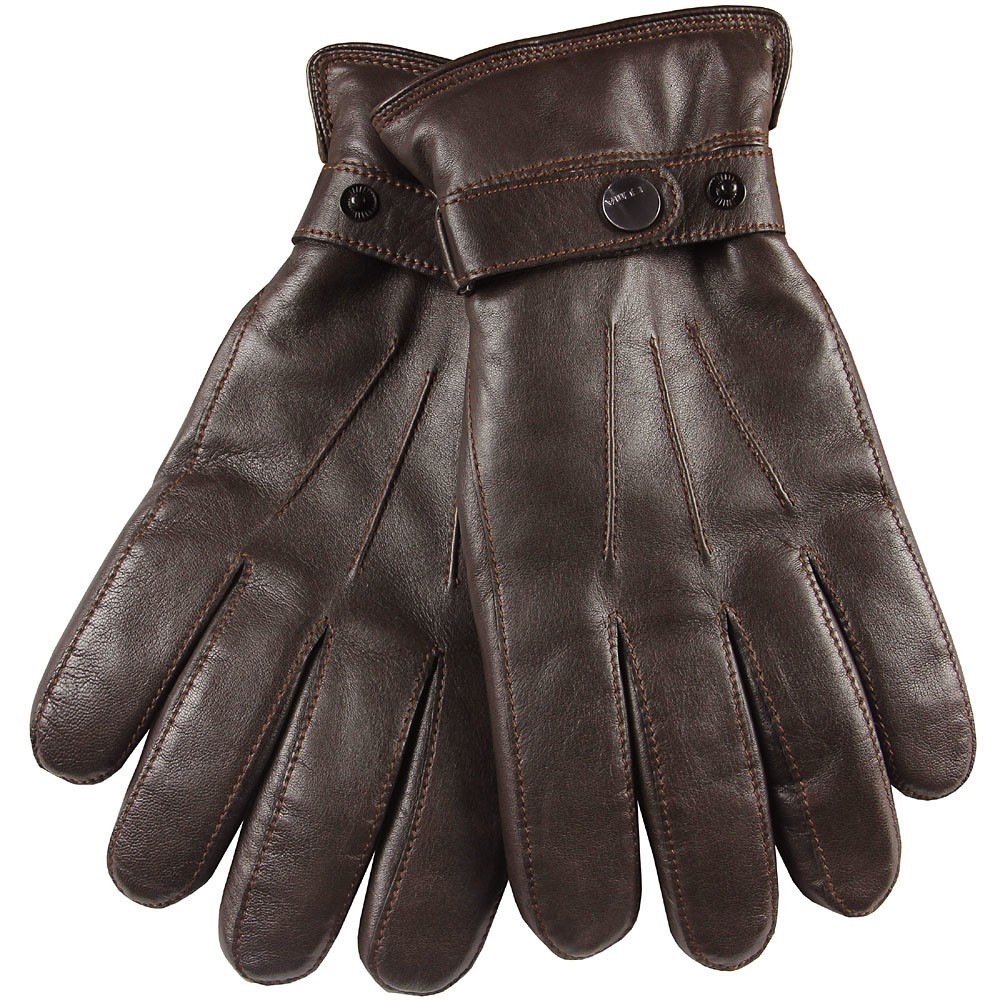 Mens Genuine Nappa Leather Warm Lined Gloves On Sale #EM007