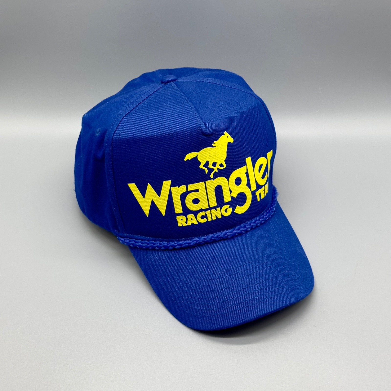 Wrangler Racing Team Hat Vintage Retro Dale Earnhardt NASCAR Trucker Rope Cap