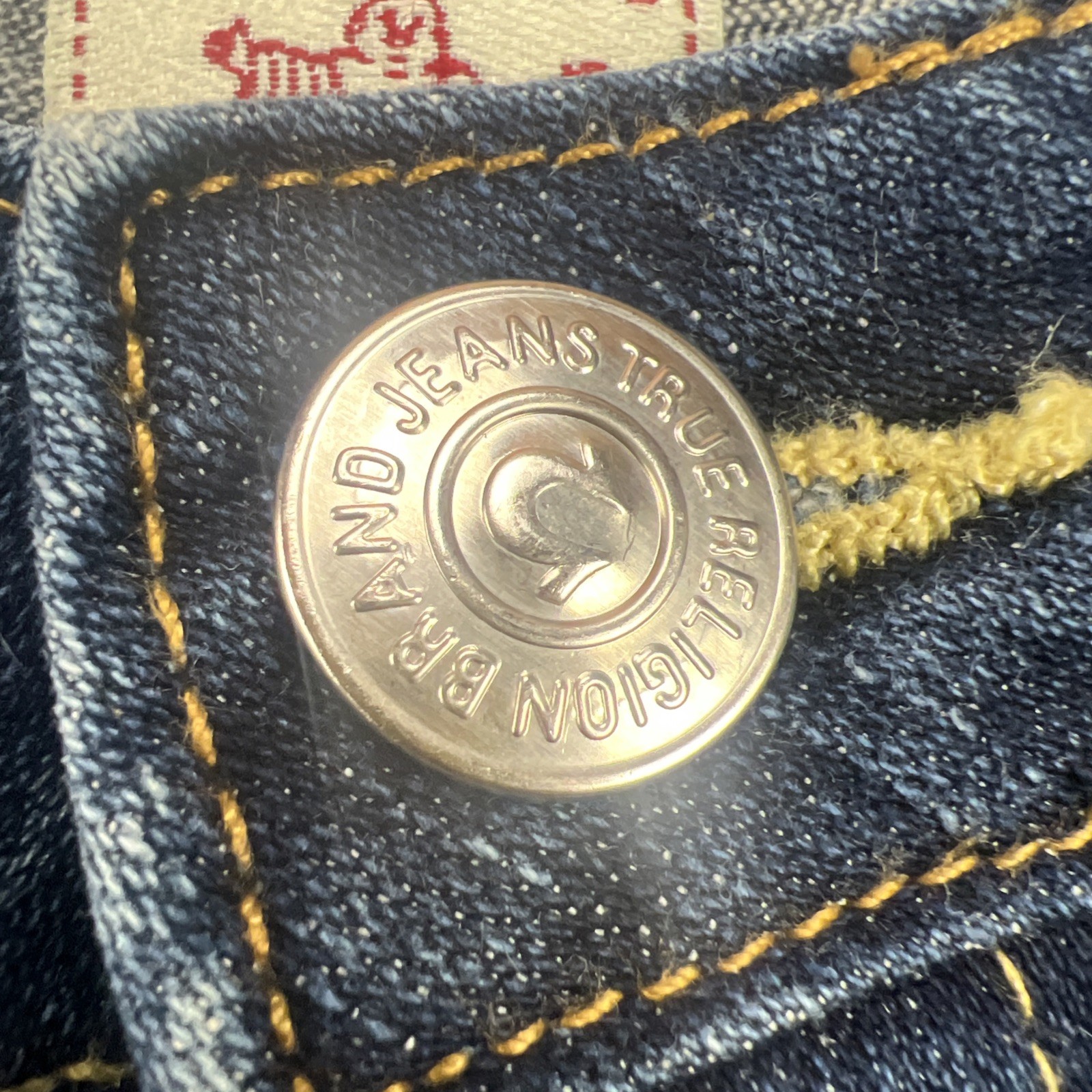 True Religion Becky Jeans Women’s 26 (28×30*) Bootcut Low Rise Flap Pockets USA