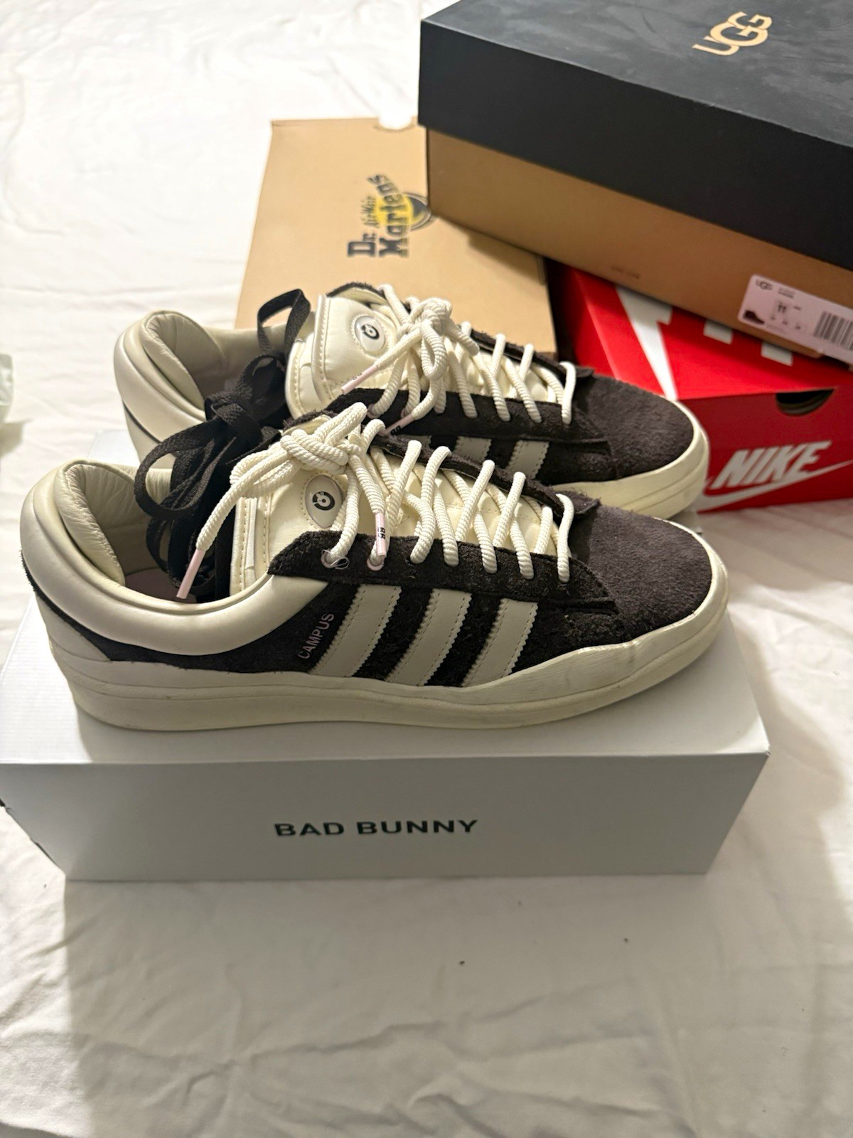 adidas Bad Bunny Campus Men’s Low Top Brown Lace-Up Sneakers Solid Bad Bunny