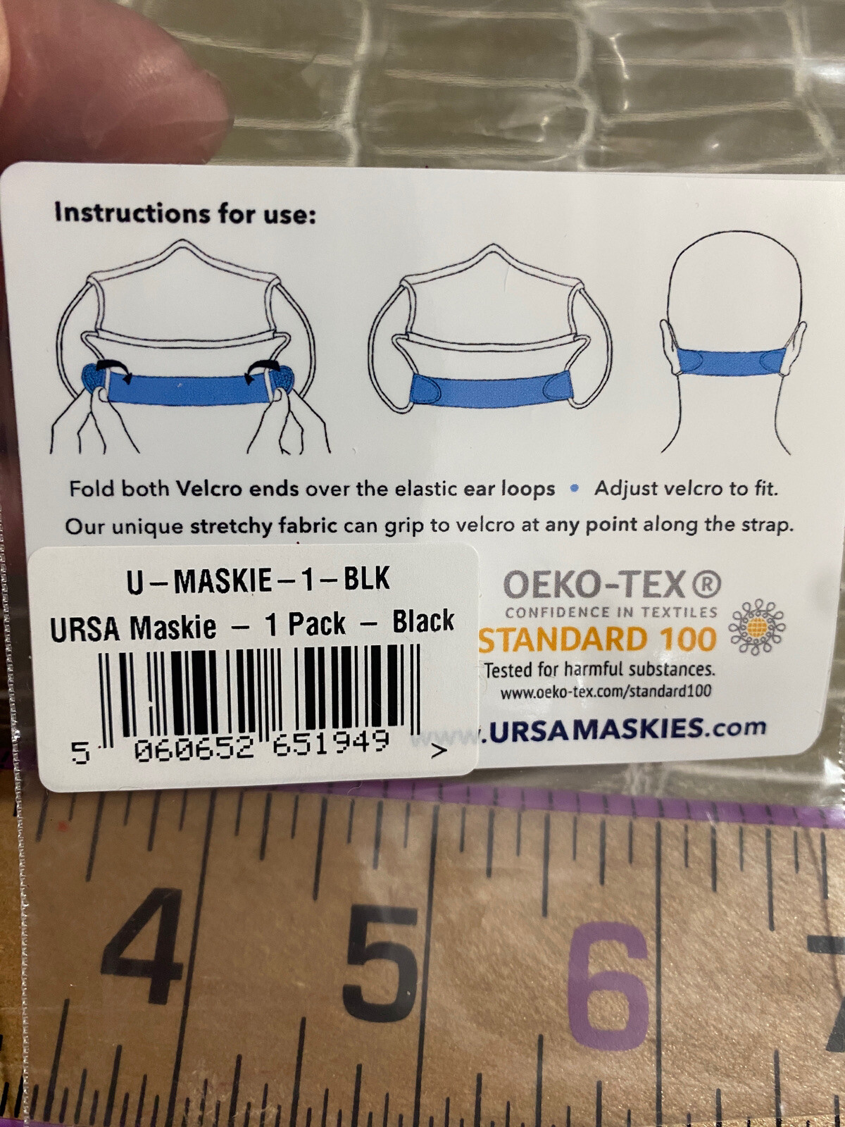 URSA Face Mask Ear Saver Strap Ear Protection 5 Pk Adjustable Comfortable Fit