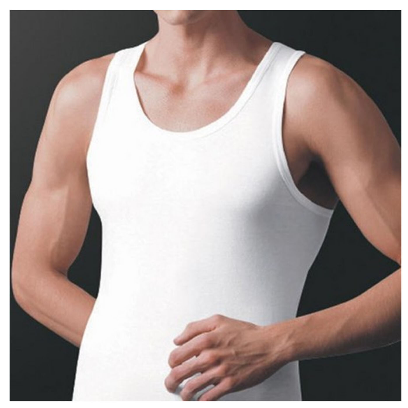 BYC Men’s Tank top Undershirts White Cotton 100% U-neck 2 Packs Korea Free Shipp
