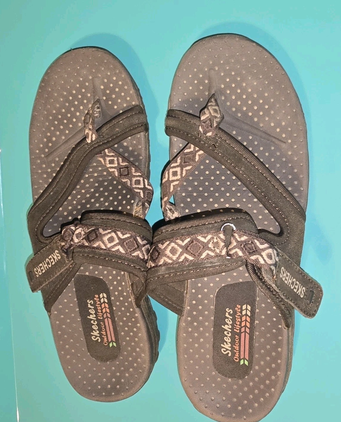 Skechers Sandals/Slides Reggae Trailway Outdoor Lifestyle Brown Sz 9