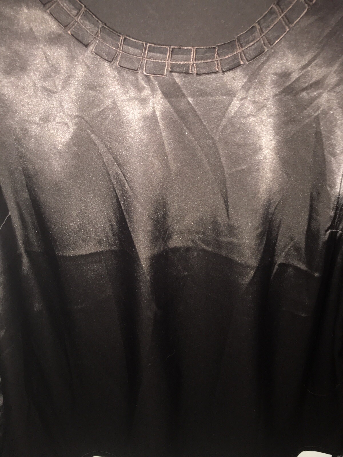Chico’s Women’s Long Sleeve Brown Silky- Look Polyester Spandex Top Size 2