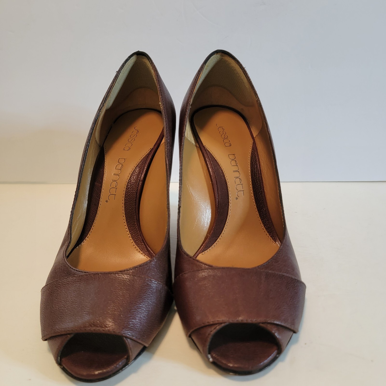 Jessica Bennett Wedge Brown Leather Shoes. Comfortable! Size 8M