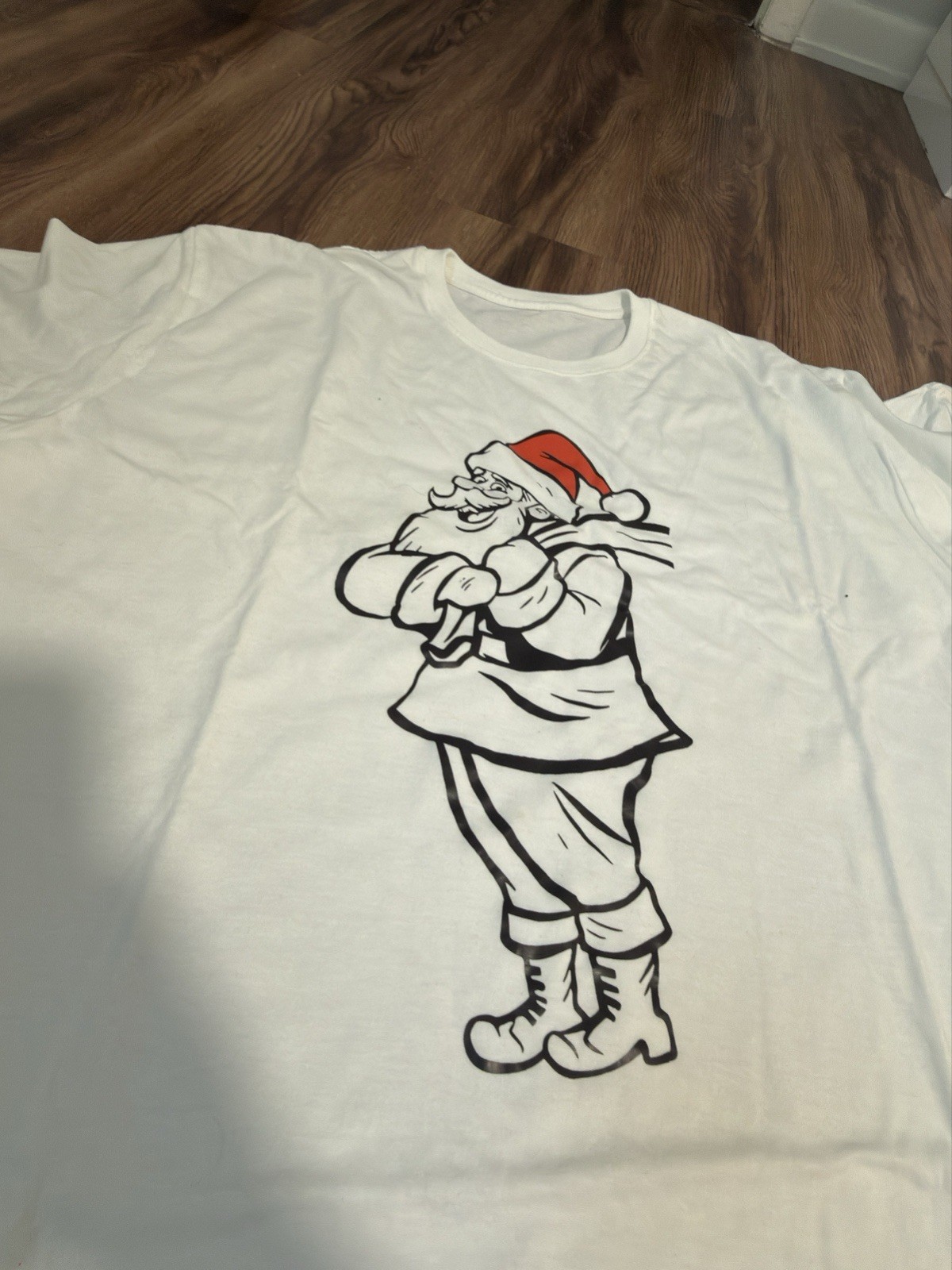 Matching Christmas Santa and Baby T-Shirt Set Women size M, Men size L