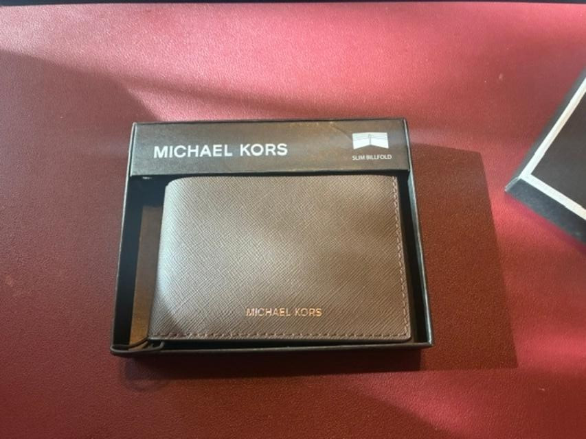 MICHAEL KORS Men’s Wallet Slim Billfold BROWN ANDY Jet Set BRAND-NEW w/tags