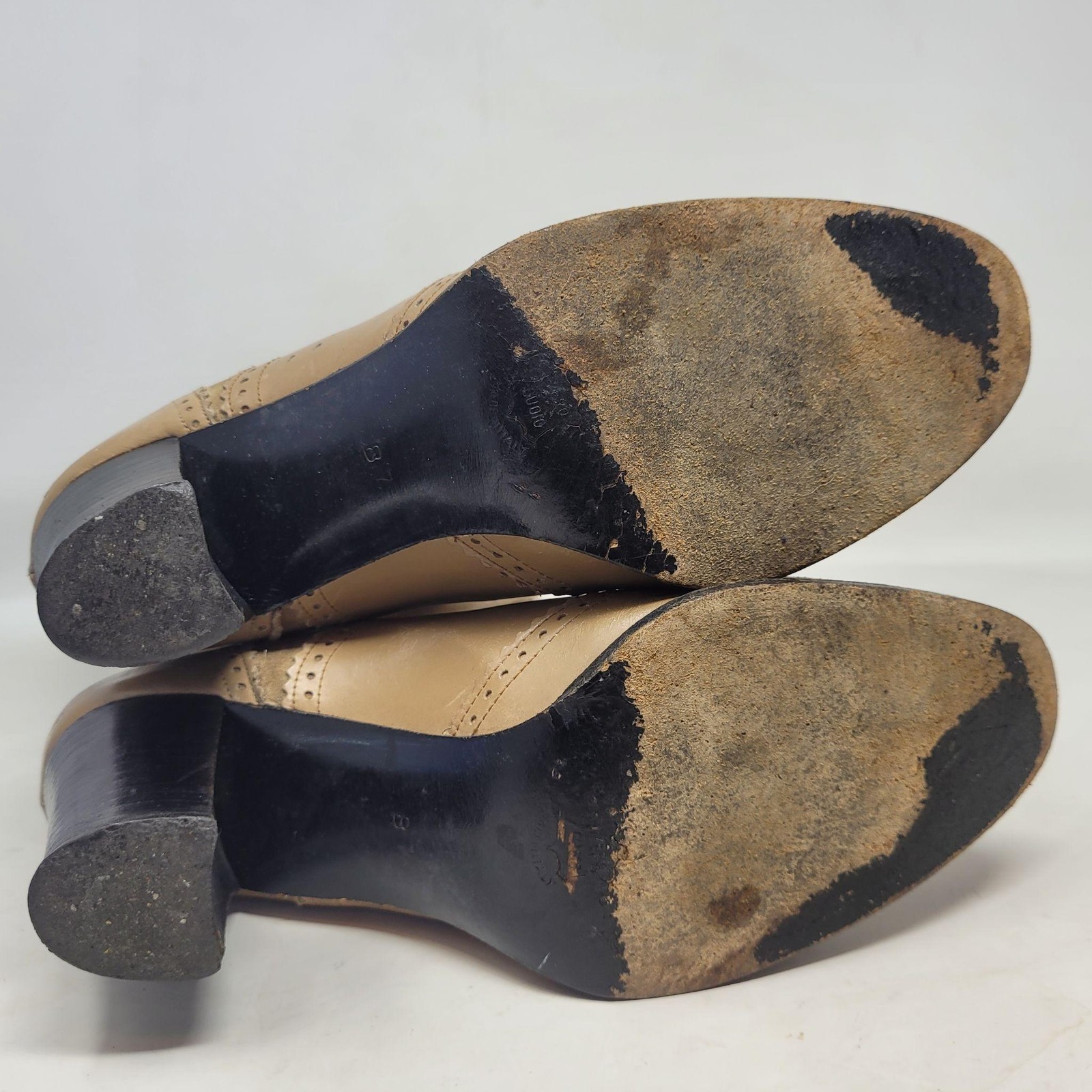 Vintage Yves Saint Laurent Boots 7 Tan Leather Suede Russian Collection 1976 70s