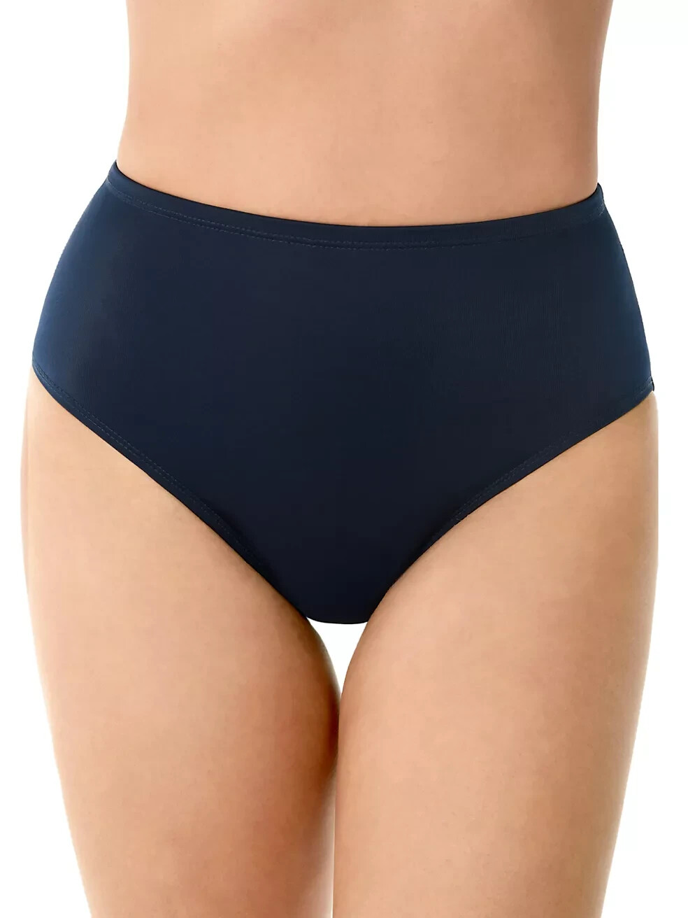 Miraclesuit High-Waist Tummy Control Bikini Bottoms in Midnight L67639 Size 12