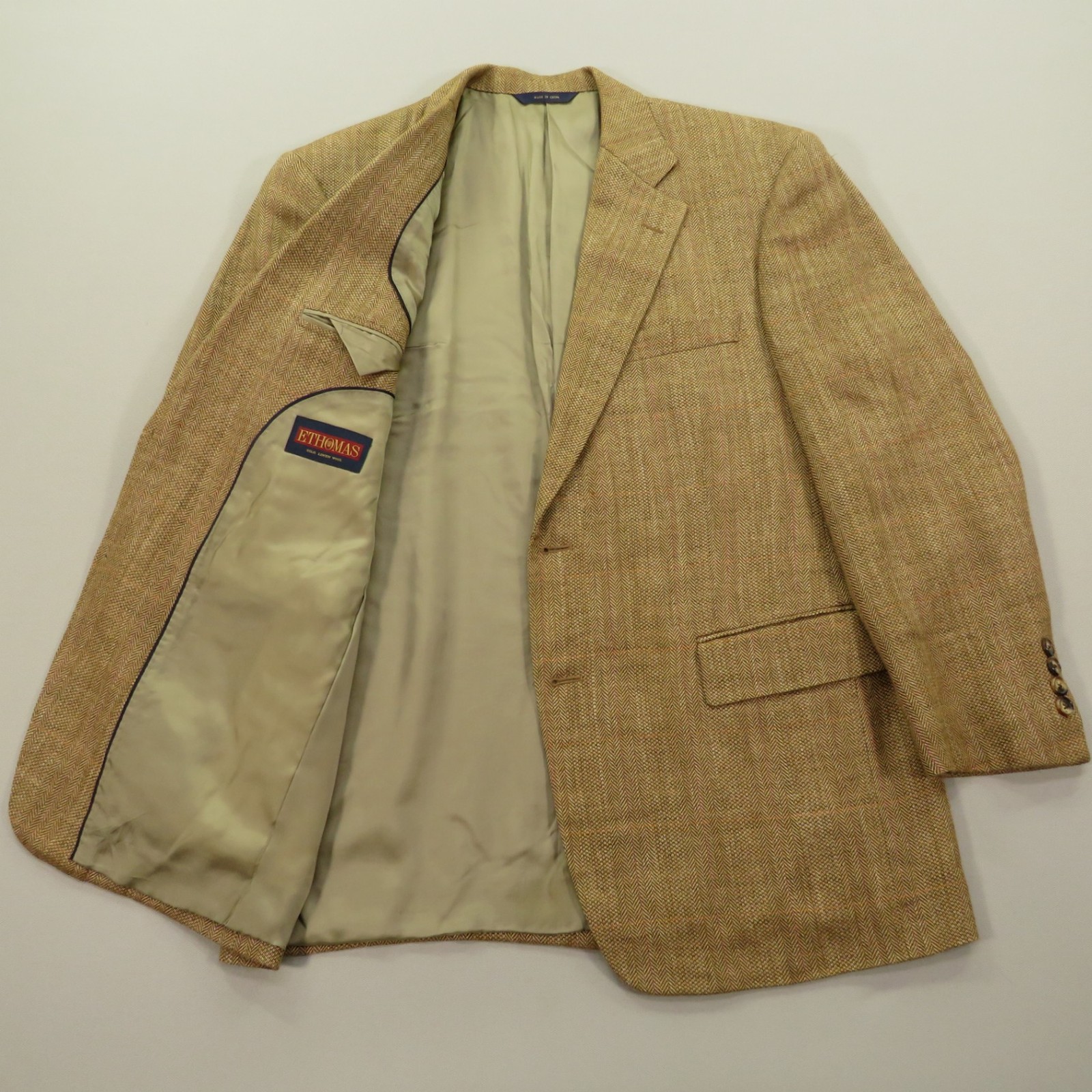 Brooks Brothers Blazer 40S Silk Linen Wool Madison E.Thomas Nailhead Sport Coat